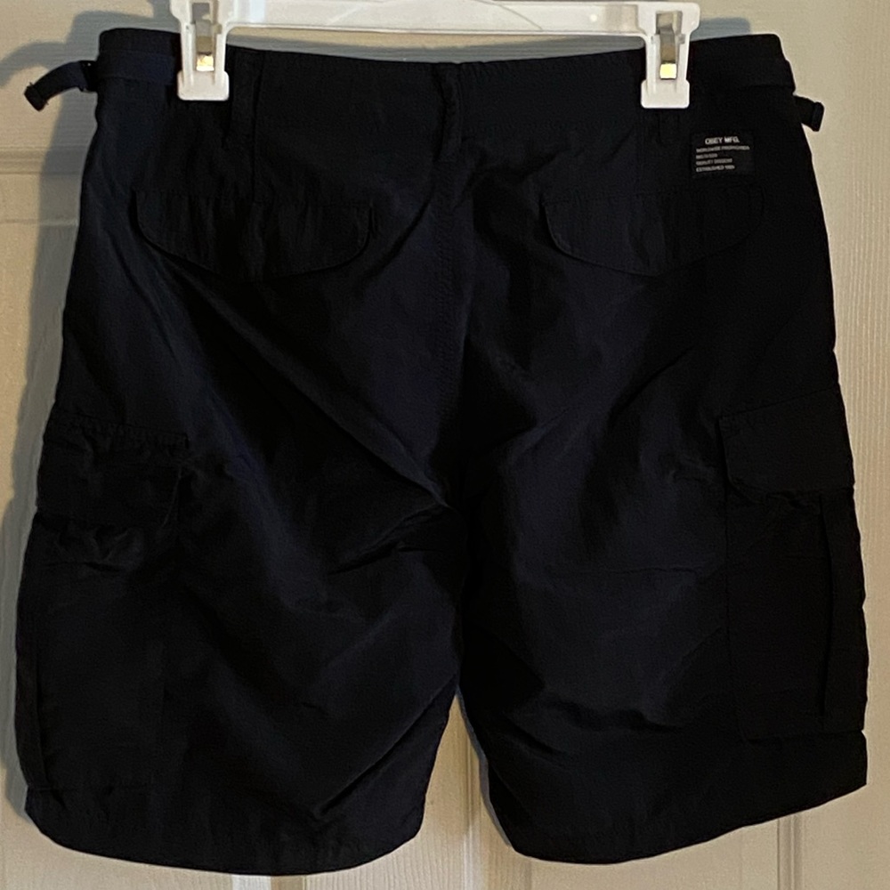Obey Black cargo shorts Size 30